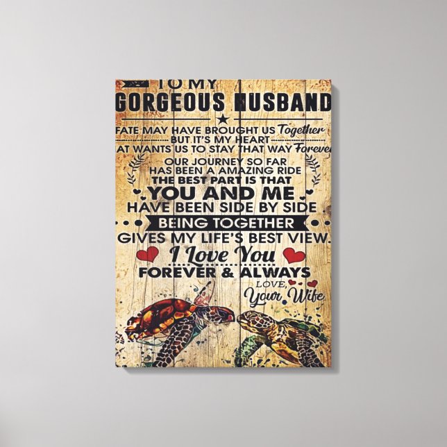 Toile Présenté Spécial Pour Papa | À ma lettre au mari | (Recto)