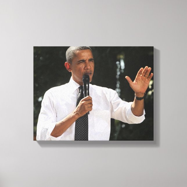 Toile Président Barack répond à des questions sur (Recto)