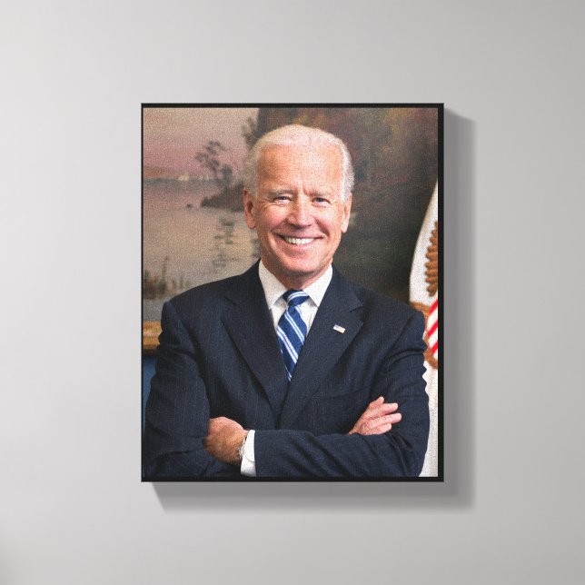 Toile Président Joe Biden Ancien VP Portrait officiel SM (Recto)