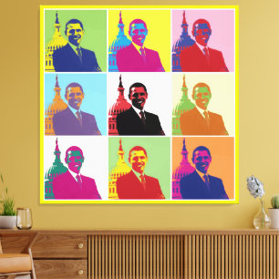 Toile Président Obama Funky Moderne Pop Art
