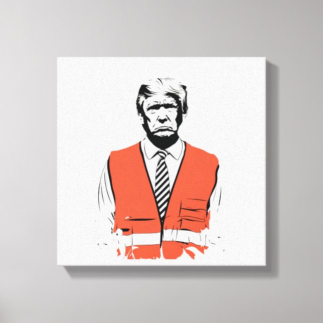 Toile Président Trump Garbage Truck Worker MAGA (Recto)