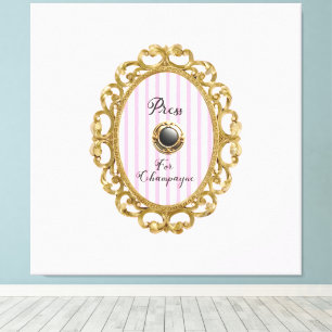 Toile Press For Champagne Rose Gold Baroque Bar Affiches