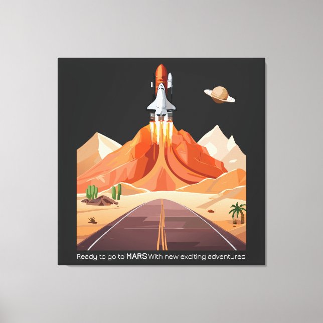 Toile Prêt à aller sur Mars (Recto)