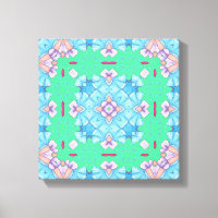 Pretty Abstract Home Wall Art blue green and pink