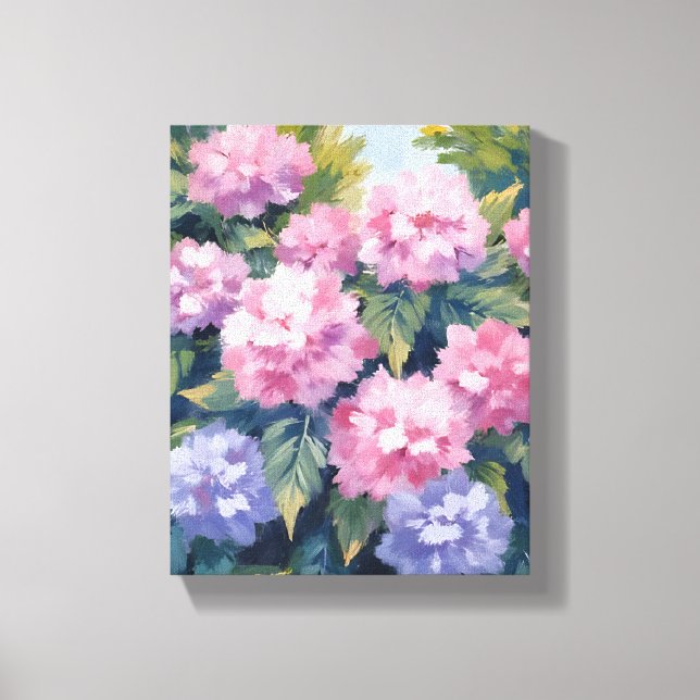 Toile Pretty Hydrangea Blooms | Floral Watercolor (Recto)