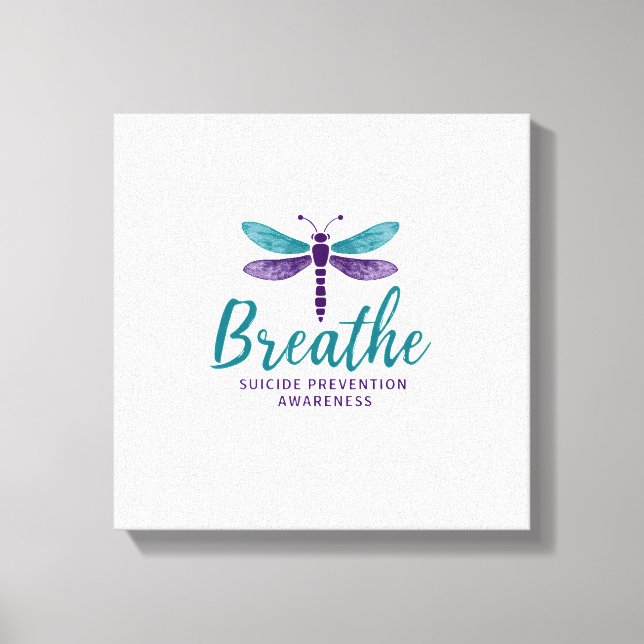 Toile Prévention du suicide mentale Breathe Dragonfly (Recto)