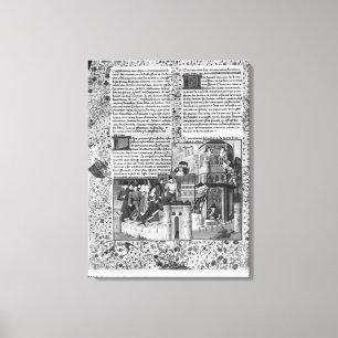 Toile Priam observant la reconstruction de Troie