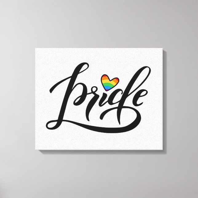 Toile Pride Script Heart (Recto)