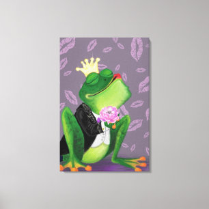 Toile Prince Grenouille - Bisou