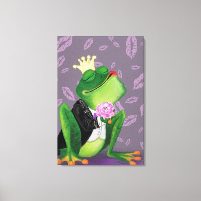Toile Prince Grenouille - Bisou (Recto)