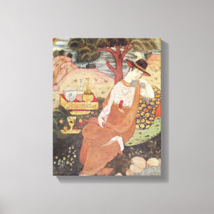 Toile Princesse assise dans un jardin, dynastie Safavid