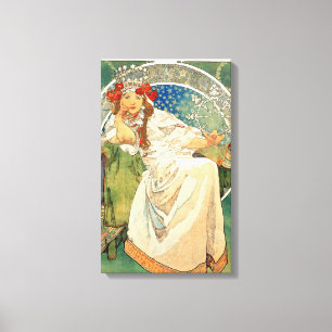 Toile Princesse Hyacinth Canvas Poster d'Alphonse Mucha