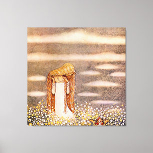 Toile “Princesse Tuvstarr” aquarelle de John Bauer
