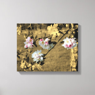 Toile Printemps En Couleur Partielle Sepia