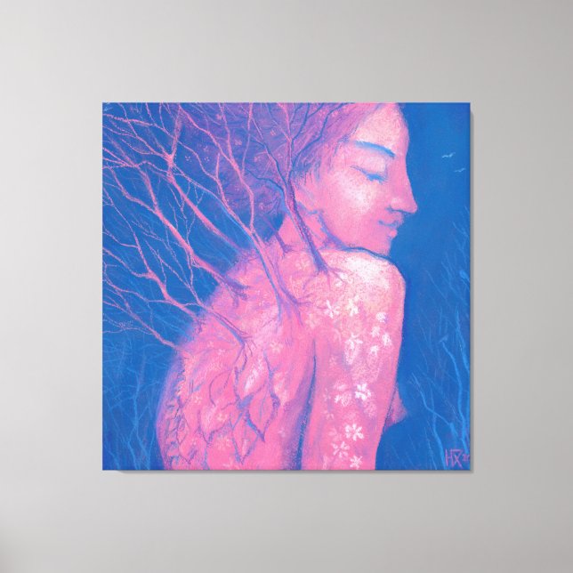 Toile Printemps Éveil Dryad Imaginaire Fille Forêt magiq (Recto)