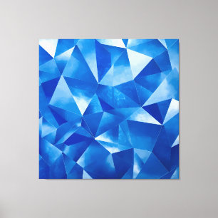 Toile Prisme de l'océan bleu Polygonale