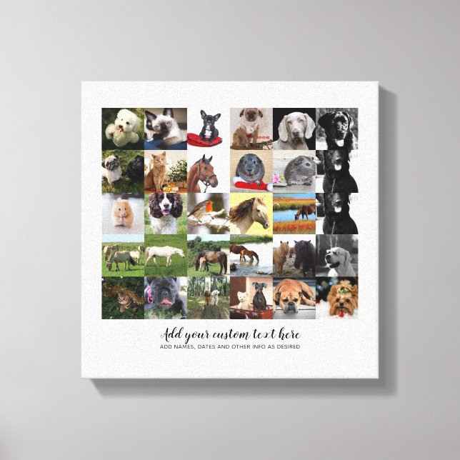 Toile Prix les plus bas ! 35 x Collage de photos et text (Recto)