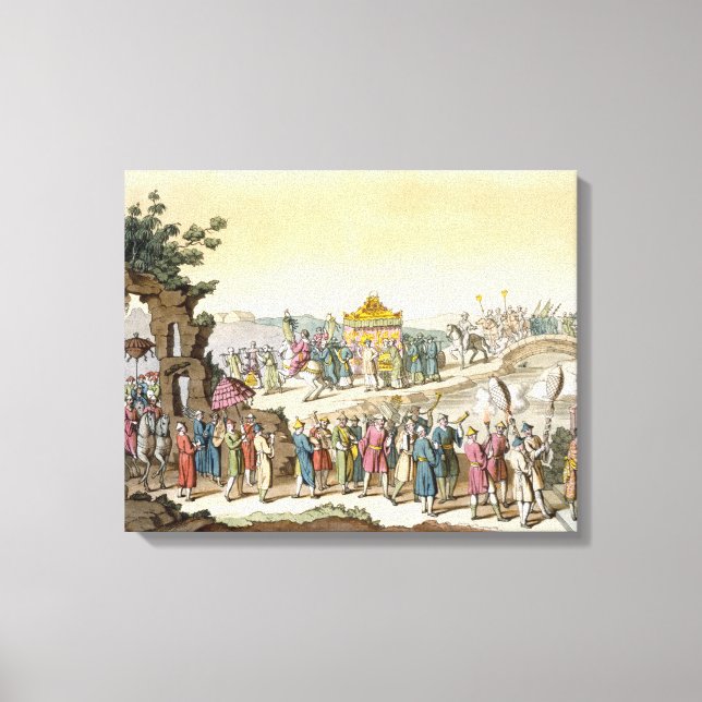 Toile Procession à un Mariage traditionnel taoïste, illu (Recto)