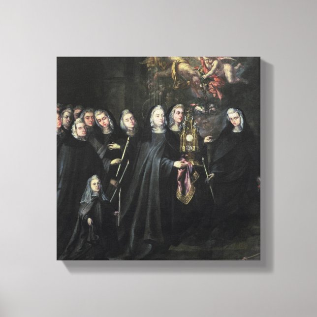 Toile Procession de saint Clare avec l'Eucharistie (Recto)