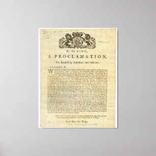 Toile Proclamation par le roi pour supprimer la
