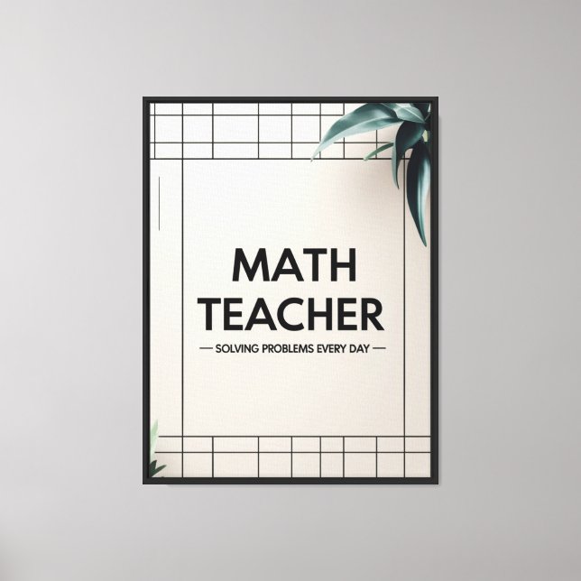 Toile Professeur de mathématiques (Recto)