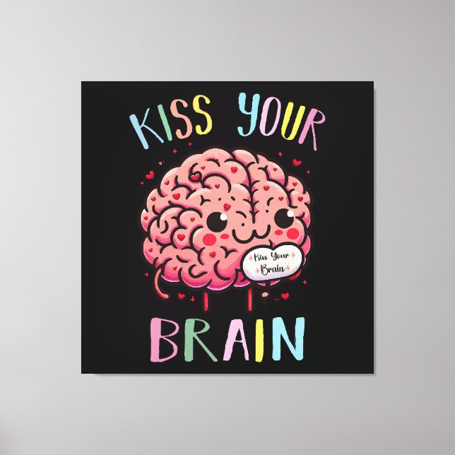 Toile Professeur embrasse ton cerveau (Recto)