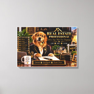 Toile Professionnel de l'immobilier Golden Retriever Age