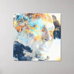 Toile Profil Coloré de Flux Mental Topographique