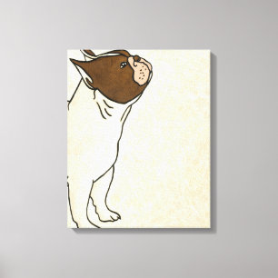 Toile Profil de French Bulldog En tête