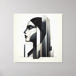 Toile Profil de skyline urbain
