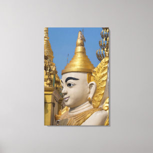 Toile Profil de statue de Bouddha