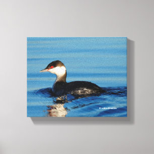 Toile Profil d'une Grebe à cornes