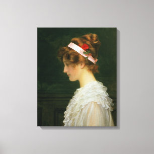 Toile Profil d'une jeune fille