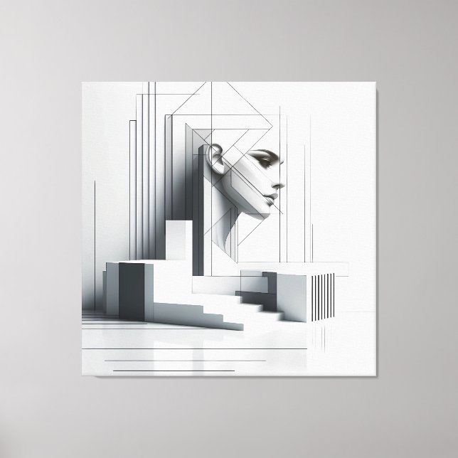 Toile Profil géométrique ascendant (Recto)