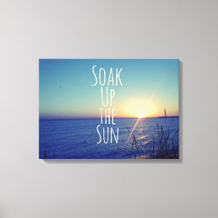 Toile Profitez de la plage Sun Quote