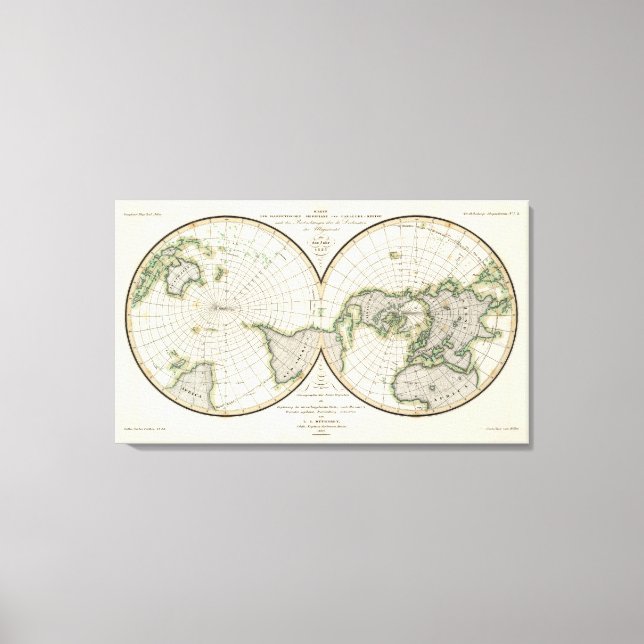 Toile projection montrant déclinaison magnétique (Recto)