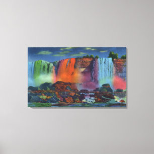 Toile Promenade à la caverne des vents la nuit