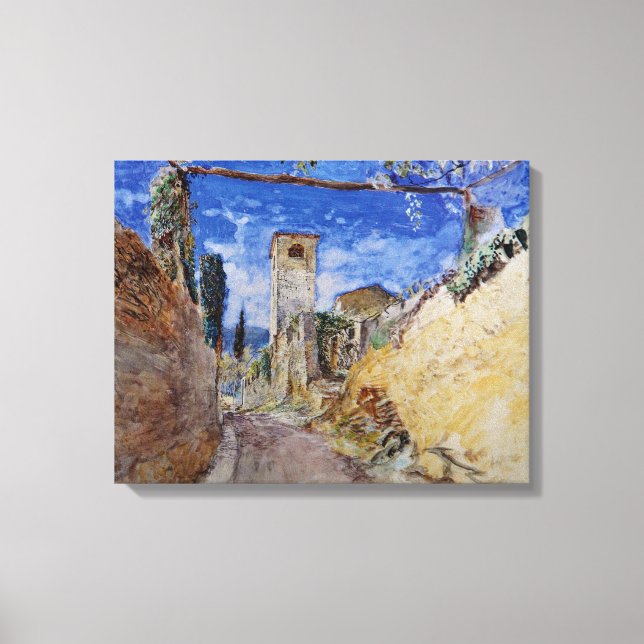 Toile Promenade des vignes italiennes à Lucca (Recto)