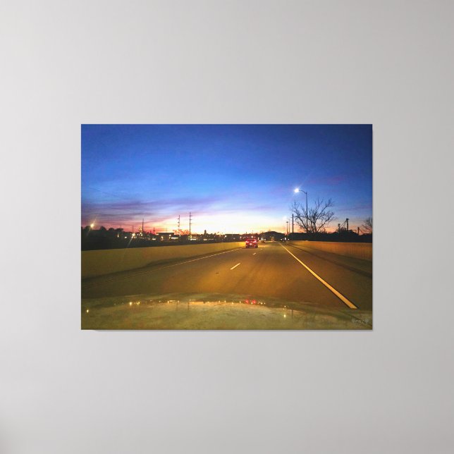 Toile Promenade du coucher de soleil (Recto)