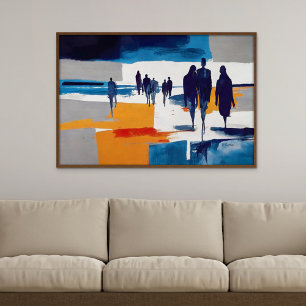 Toile Promeneurs d'après-tempête – Figures abstraites