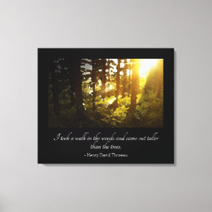 Toile Promenez-vous dans la citation de Woods Thoreau