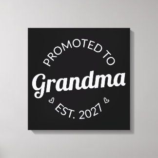 Toile Promue Grand-mère dès 2027 Nouvelle Mamie Je