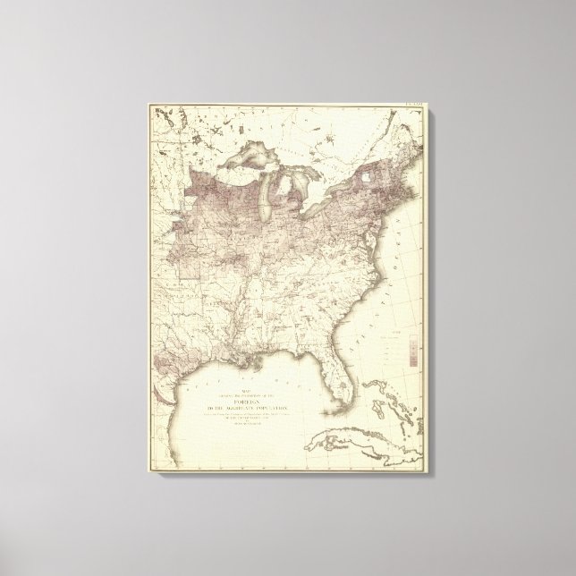 Toile Proportion de la population étrangère 1870 (Recto)
