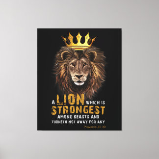 Toile Proverbes 30:30 Bible Verse Lion Canvas Art