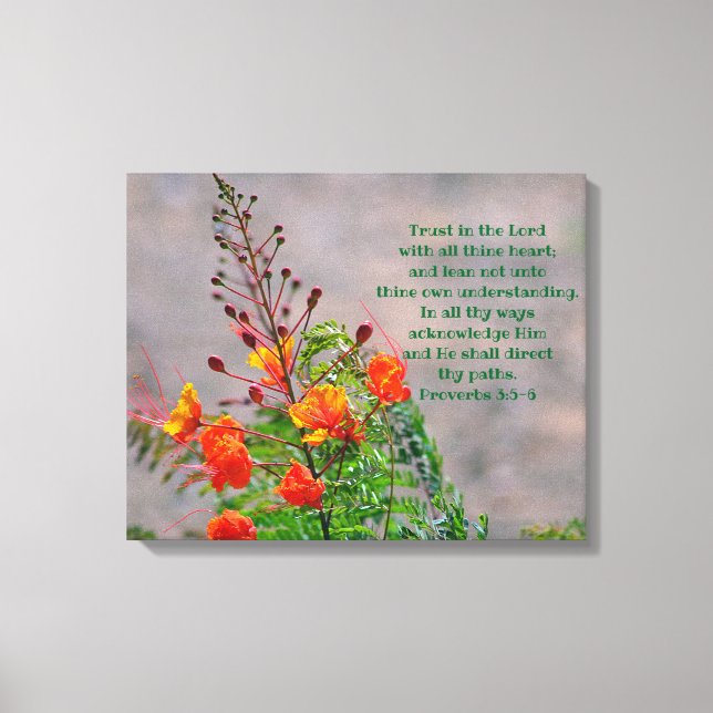 Toile Proverbes 3:5-6 (Recto)