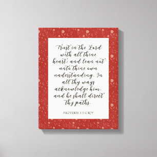 Toile Proverbes 3:5-6 KJV Bible Verbe Image