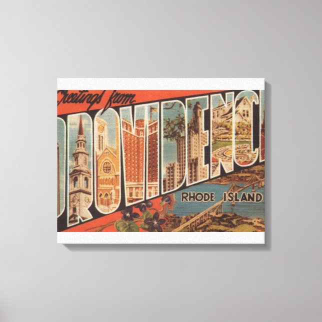 Toile Providence, Rhode Island - Scènes de grandes lettr (Recto)