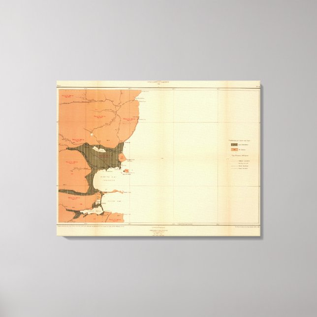 Toile Province de l'île de la Nouvelle-Écosse du Cap-Bre (Recto)