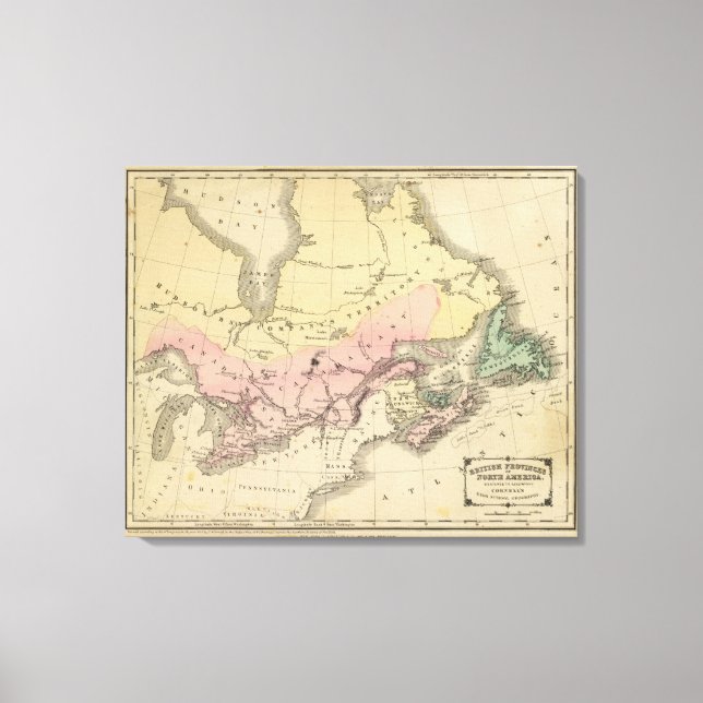 Toile Provinces britanniques de l'Amérique du Nord (Recto)