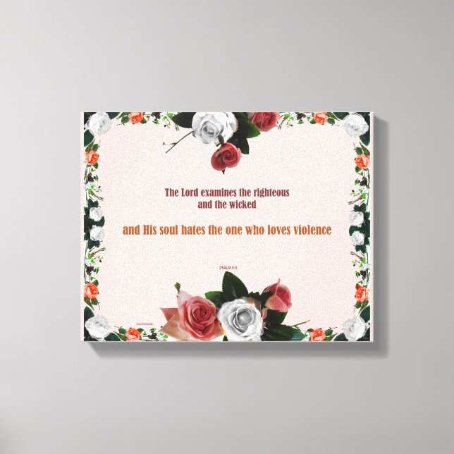 Toile Psalm 11:5, No Violence (Recto)